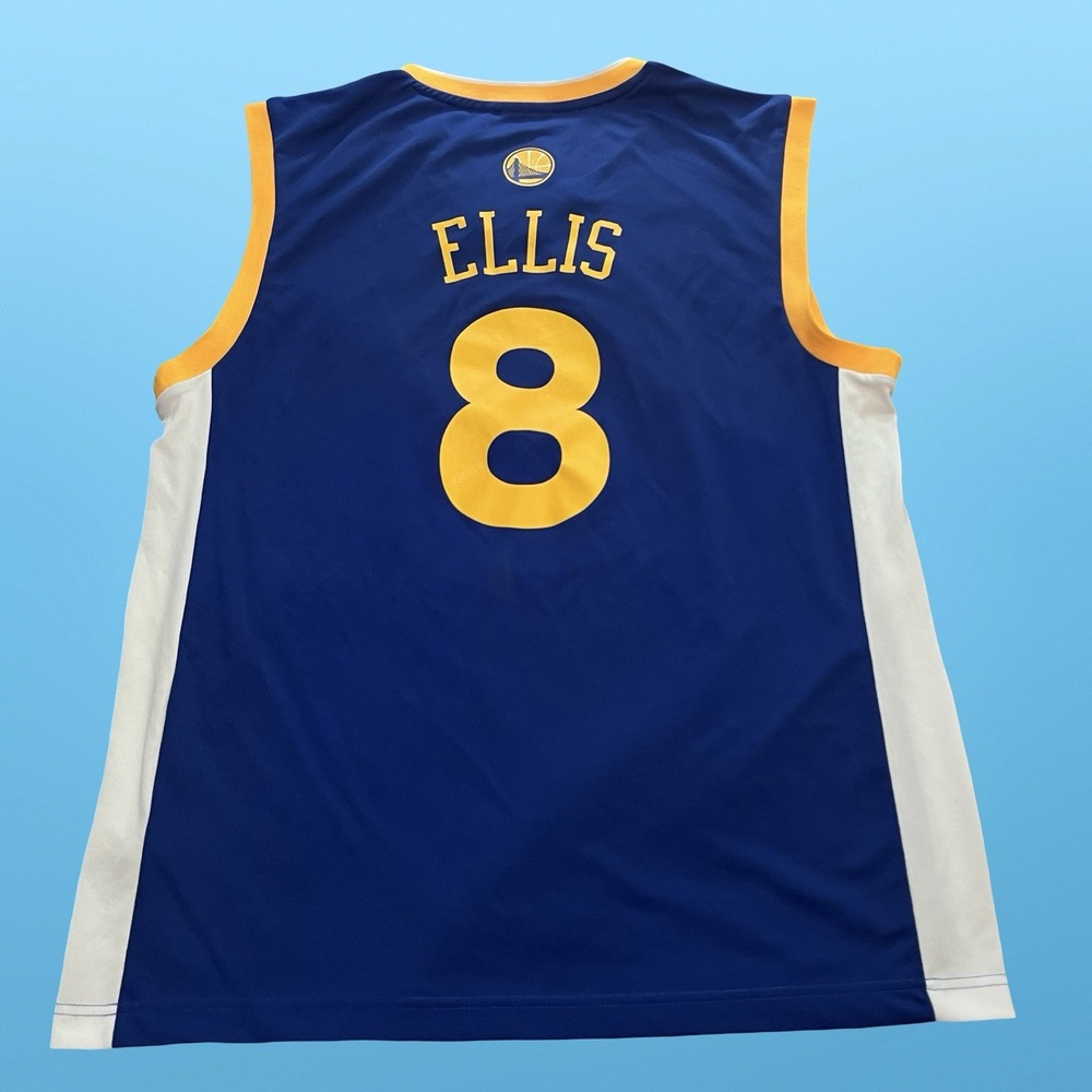 Adidas Golden State Warriors Monta Ellis #8 Blue NBA Basketball Jersey Men's L - Picture 2 of 5